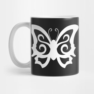 Tribal Butterfly White Mug
